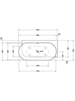 Duravit Luv jobbos DuraSolid A kád 185x95 cm, fehér alpin 700432000000000