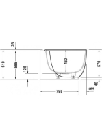 Duravit Luv jobbos DuraSolid A kád 185x95 cm, fehér alpin 700432000000000