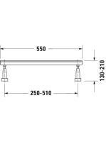Duravit kádláb akril kádakhoz és zuhanytálcákhoz állítható magasságal 790100000000000