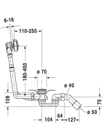 Duravit Le- és túlfolyó garnitúra 790225000001