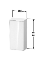 Duravit Zencha középmagas szekrény 81,9x40 cm, balos, natúr tölgy/matt taupe ZE1350L30830000