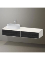 Duravit Zencha balos alsószekrény 160, dió fiókrendezők, fekete tölgy/matt fehér ZE4814L16840H00