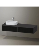 Duravit Zencha balos alsószekrény 160, dió fiókrendezők, textúrált fekete/matt grafit ZE4814L63800H00