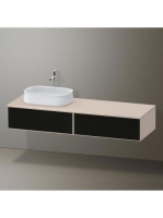 Duravit Zencha balos alsószekrény 160, dió fiókrendezők, textúrált fekete/matt taupe ZE4814L63830H00