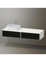 Duravit Zencha balos alsószekrény 160, tölgy fiókrendezők, textúrált fekete/matt fehér ZE4814L63840L00