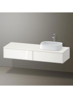 Duravit Zencha jobbos alsószekrény 160, fiókrendező nélkül, fehér üveg/matt fehér ZE4814R64840000