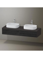 Duravit Zencha fiókos alsószekrény 160, dió fiókrendezővel, fekete tölgy/matt grafit ZE4815B16800G00