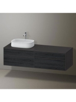 Duravit Zencha balos alsószekrény 160, tölgy fiókrendezők, fekete tölgy/matt grafit ZE4824L16800L00