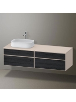 Duravit Zencha balos alsószekrény 160, dió fiókrendezők, fekete tölgy/matt taupe ZE4824L16830H00