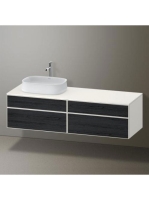 Duravit Zencha balos alsószekrény 160, tölgy fiókrendezők, fekete tölgy/matt fehér ZE4824L16840L00