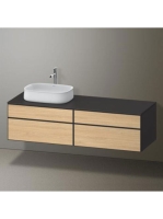 Duravit Zencha balos alsószekrény 160, dió fiókrendezők, natúr tölgy/matt grafit ZE4824L30800H00