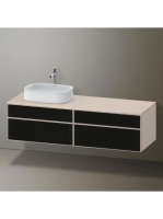 Duravit Zencha balos alsószekrény 160, fiókrendező nélkül, strukturált fekete/matt taupe ZE4824L63830000
