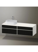 Duravit Zencha balos alsószekrény 160, tölgy fiókrendezők, strukturált fekete/matt fehér ZE4824L63840L00