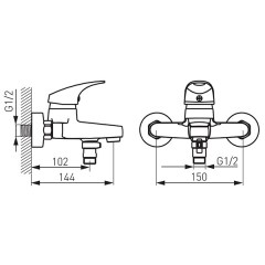 Ferro ONE BFO1 - kádcsaptelep