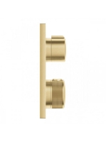 Grohe Allure termosztátos zuhanycsaptelep 2 fogyasztóhoz, zuhanyváltóval, szálcsiszolt világos arany 19446GN2