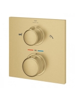 Grohe Allure termosztátos zuhanycsaptelep 2 fogyasztóhoz, zuhanyváltóval, szálcsiszolt világos arany 19446GN2