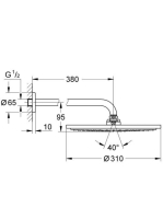 Grohe Rainshower Cosmopolitan 310 fejzuhany zuhanykarral, grafit 26066A00