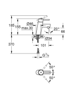 Grohe Concetto egykaros mosdócsaptelep S méret leeresztő nélkül, króm 3224010E