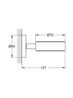 Grohe Essentials tartókonzol, szálcsiszolt grafit 40369AL1