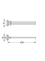 Grohe Essentials törölközőtartó, szálcsiszolt nikkel 40371EN1