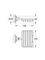 Grohe Essentials Authentic fali szappantartó, króm 40659001