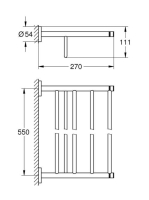 Grohe Essentials Multi törölközőtartó, szálcsiszolt grafit 40800AL1