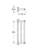 Grohe Essentials dupla törölközőtartó, szálcsiszolt rose arany 40802DL1