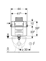 Geberit Omega 12 cm-es falsík alatti öblítőtartály, 82 cm beépítési magassággal 109.040.00.1