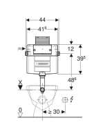 Geberit Omega 12 cm-es falsík alatti öblítőtartály, 98 cm beépítési magassággal 109.050.00.1