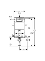 Geberit Delta fali WC szerelőelem, Delta öblítőtartállyal 110100001 (110.100.00.1)
