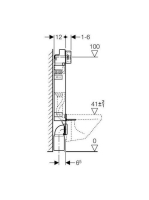 Geberit Delta fali WC szerelőelem, Delta öblítőtartállyal 110100001 (110.100.00.1)