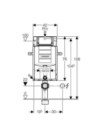 Geberit Sigma fali WC szerelőelem, 108 cm, Sigma 12 cm-es falsík alatti öblítőtartállyal 110300005 (110.300.00.5)