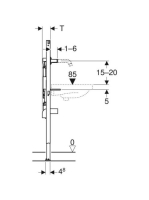 Geberit Duofix szerelőelem 112–130 cm, Geberit ONE fali mosdócsaptelephez, vezérlővel 111.069.00.1