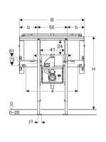 Geberit Duofix szerelőelem 125x125 cm, Geberit ONE mosdóhoz és fali csaptelephez 111.084.00.1