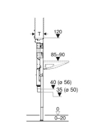 Geberit Duofix szerelőelem 125x125 cm, Geberit ONE mosdóhoz és fali csaptelephez 111.084.00.1