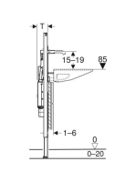 Geberit Duofix szerelőelem 112-130 cm, Geberit ONE 75 cm-es mosdóhoz, csaptelephez 111.091.00.1