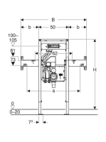 Geberit Duofix szerelőelem 112-130 cm, Geberit ONE 90 cm-es mosdóhoz, csaptelephez 111.092.00.1