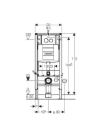 Geberit Sigma WC szerelőelem, UP320 öblítőtartállyal, Sigma20 nyomólappal 111301KJ5 (111.301.KJ.5)