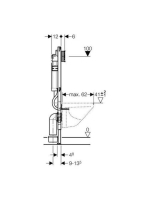 Geberit Sigma WC szerelőelem, UP320 öblítőtartállyal, Sigma20 nyomólappal 111301KJ5 (111.301.KJ.5)
