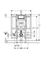 Geberit Sigma fali WC szerelőelem, 112 cm, Sigma 12 cm-es falsík alatti öblítőtartállyal, akadálymentes, kapaszkodókhoz 111375005 (111.375.00.5)