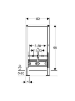 Geberit alacsony 98cm Duofix szerelőelem fali bidé részére 111535001 (111.535.00.1)