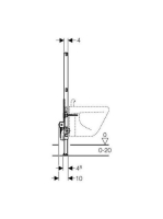 Geberit alacsony 98cm Duofix szerelőelem fali bidé részére 111535001 (111.535.00.1)