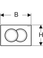 Geberit Delta01 nyomólap, matt króm 115.107.46.1