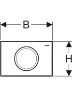 Geberit Delta15 nyomólap, matt króm 115.109.46.1 (115109461)
