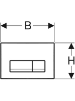 Geberit Delta50 nyomólap, alpin fehér 115.119.11.1 (115119111)