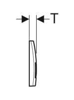 Geberit Delta50 nyomólap, fényes fekete 115.119.DW.1 (115119DW1)
