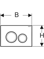 Geberit Delta20 nyomólap, fényes króm 115.127.21.1 (115127211)