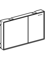 Geberit Sigma60 működtetőlap, 2 mennyiséges öblítéshez, falsíkba ágyazott, fekete/tükrös 115.640.SJ.1