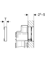 Geberit Sigma60 működtetőlap, 2 mennyiséges öblítéshez, falsíkba ágyazott, fekete/tükrös 115.640.SJ.1