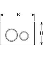 Geberit Sigma21 működtetőlap, 2 mennyiséges öblítéshez, betonszerű/sárgaréz 115.652.JV.1